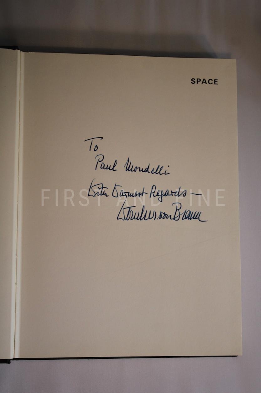Moore, Patrick (1970) 'Space', signed and inscribed by Wernher von Braun