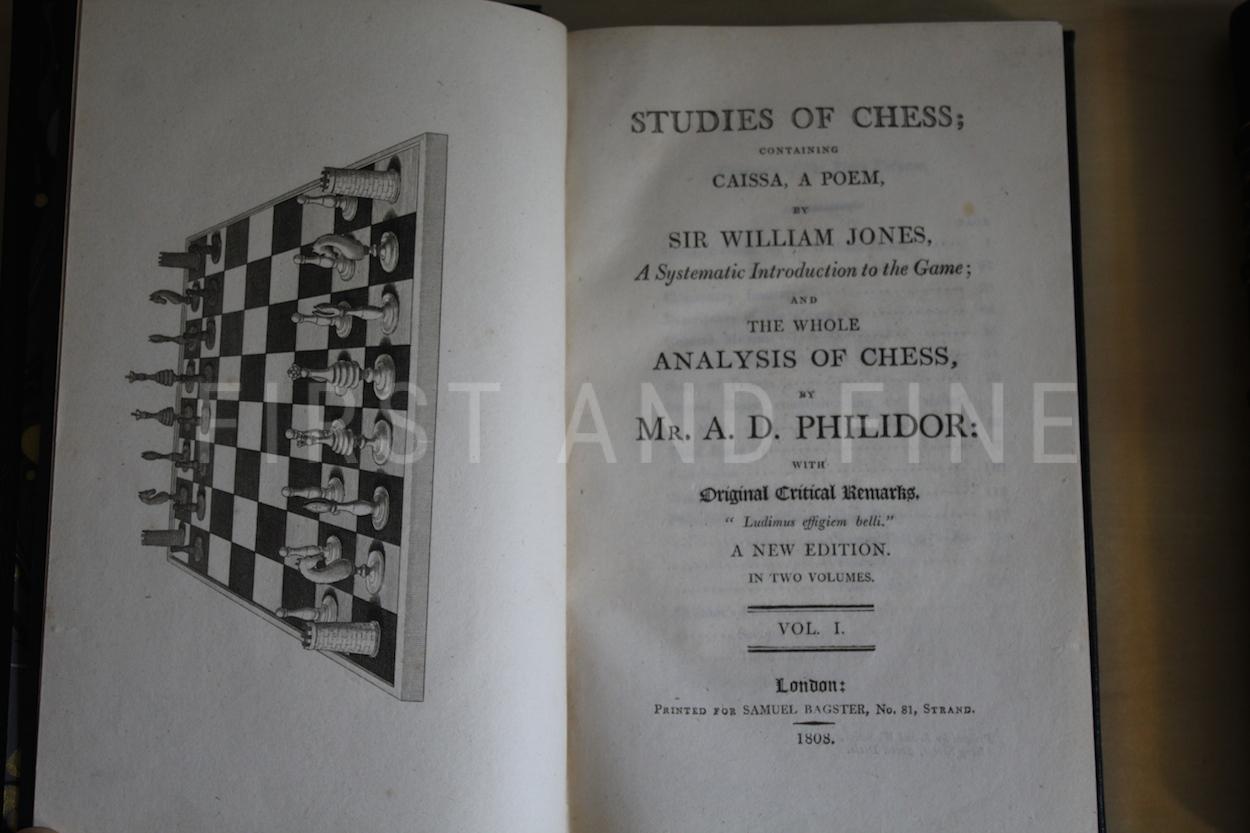 Philidor (1808) 'Studies of Chess', UK edition in two volumes beautifully rebound in full leather - Image 9