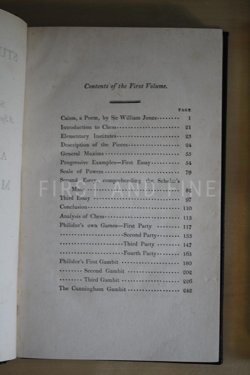Philidor (1808) 'Studies of Chess', UK edition in two volumes beautifully rebound in full leather - Image 10