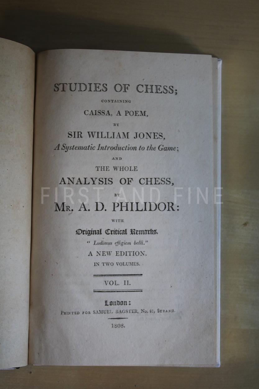 Philidor (1808) 'Studies of Chess', UK edition in two volumes beautifully rebound in full leather - Image 14