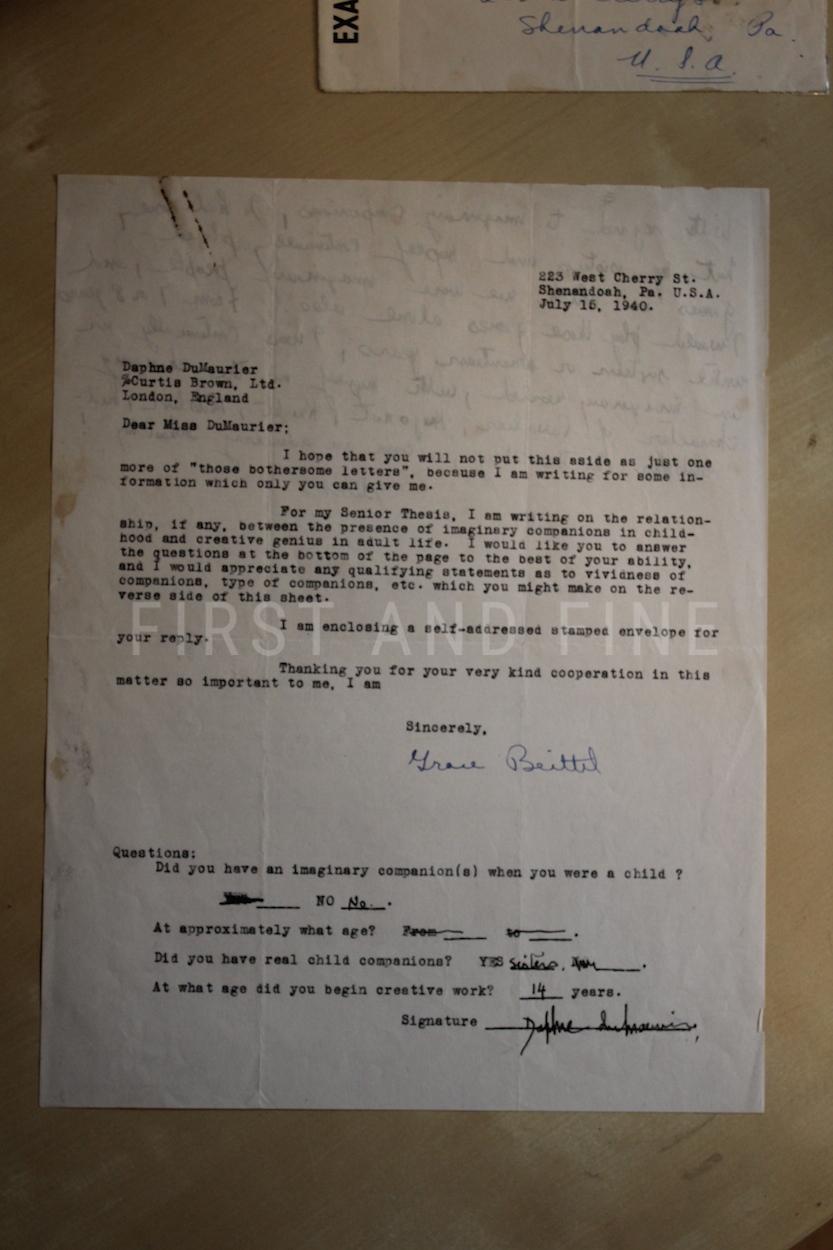 Du Maurier, Daphne (1938) 'Rebecca', UK first edition with signed letter - Image 3
