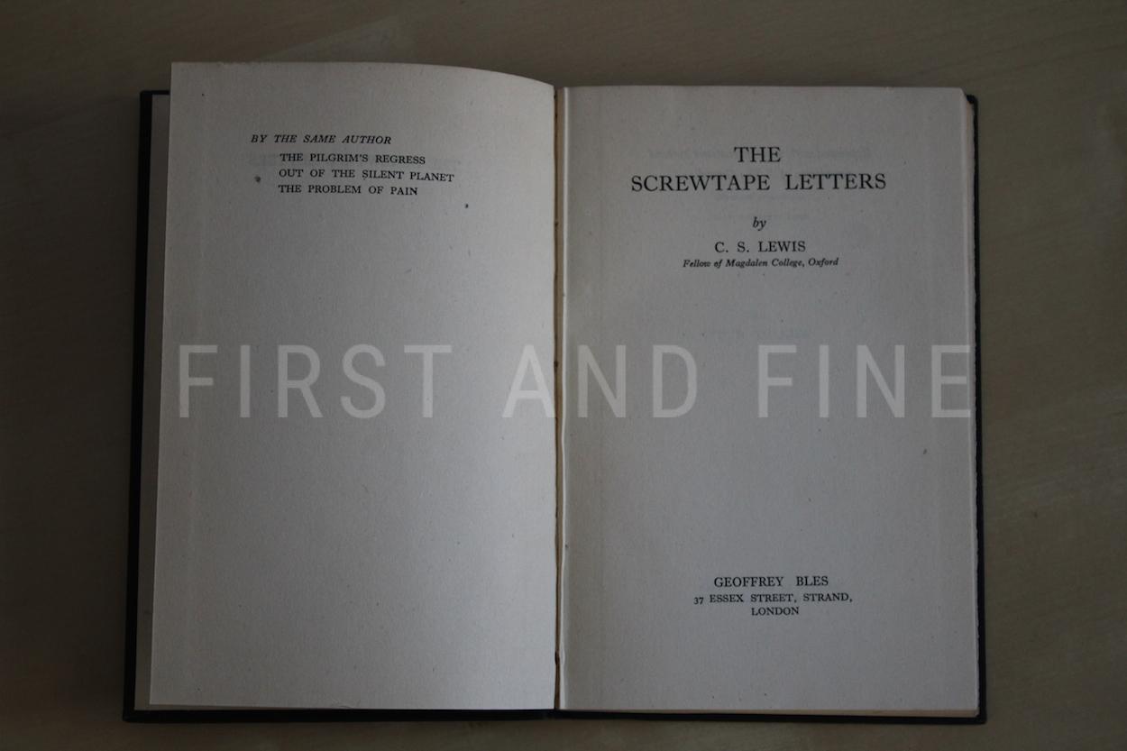 Lewis, C.S. (1942) 'The Screwtape Letters', UK first edition - Image 2