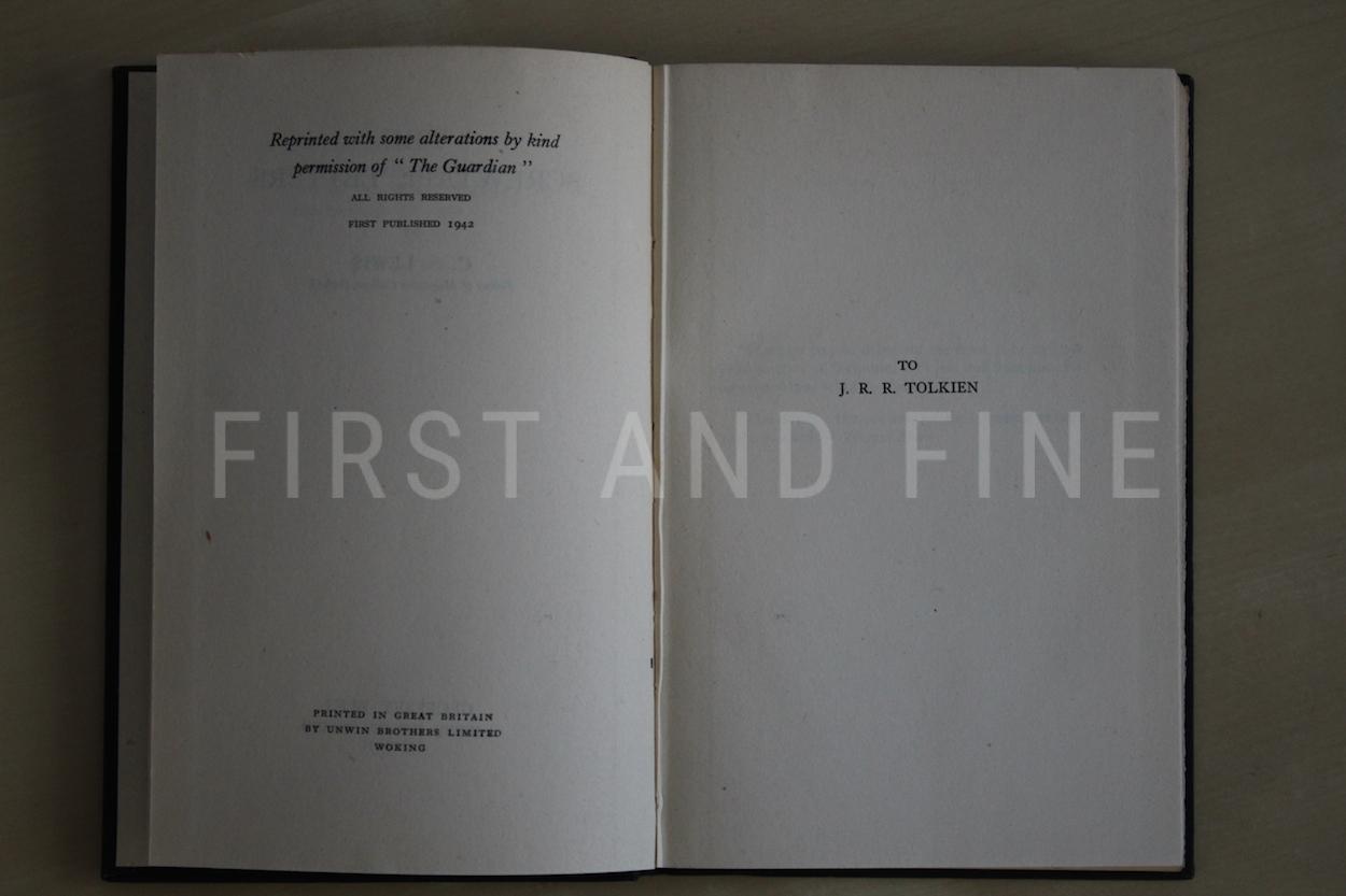 Lewis, C.S. (1942) 'The Screwtape Letters', UK first edition - Image 3