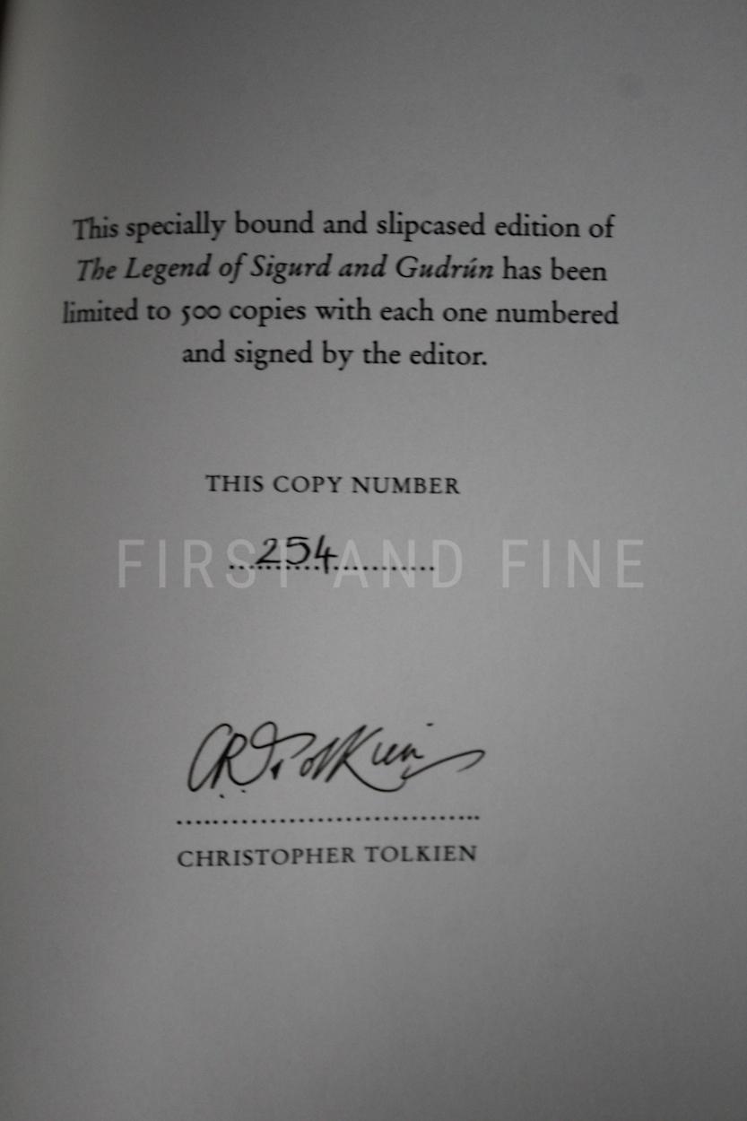 Tolkien, J.R.R.; Tolkien, Christopher (2009) 'The Legend of Sigurd and Gudrun', UK signed limited edition - Image 2