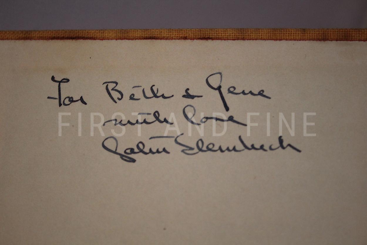 Steinbeck, John (1936) 'In Dubious Battle', US signed and inscribed first edition, family association copy - Image 3