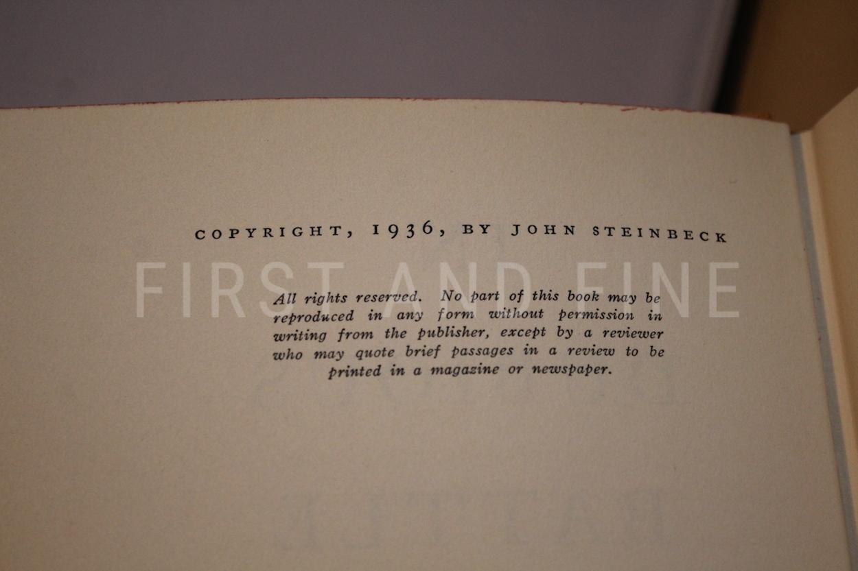 Steinbeck, John (1936) 'In Dubious Battle', US signed and inscribed first edition, family association copy - Image 4