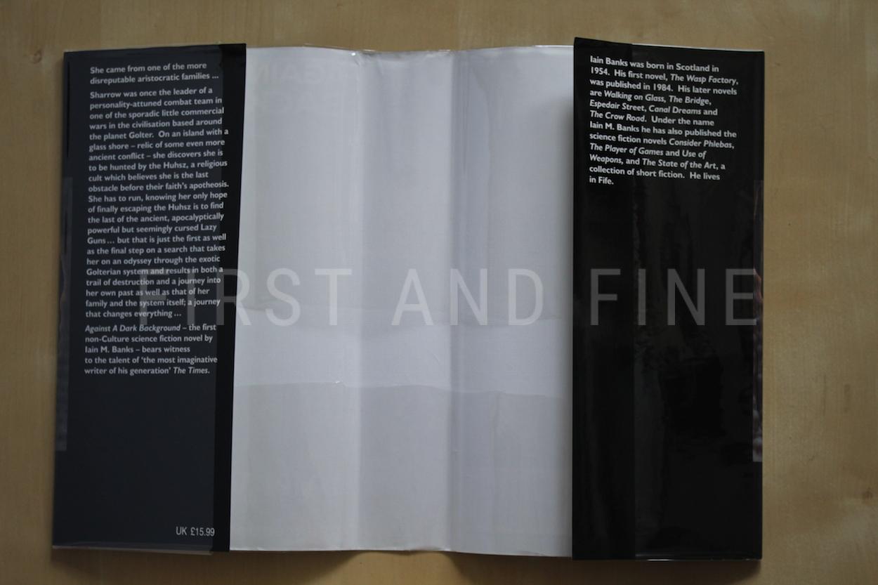 Banks, Iain (1993) 'Against A Dark Background', UK signed and inscribed first edition - Image 12