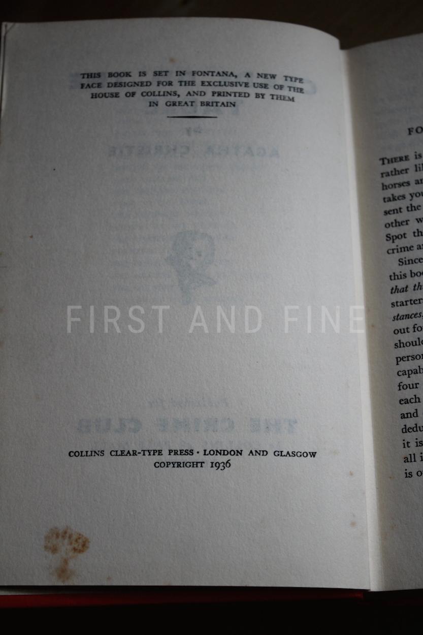 Christie, Agatha (1936) 'Cards on the Table', UK signed and inscribed first edition - The Greenway House copy - Image 5