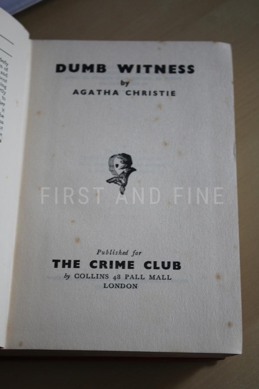Christie, Agatha (1937) 'Dumb Witness', UK first edition signed and inscribed family association copy from the Greenway House - Image 6