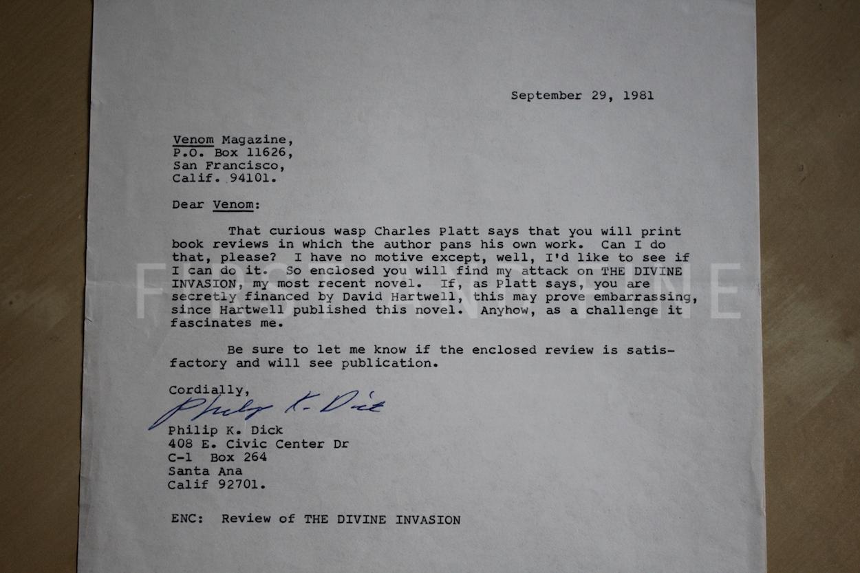 Dick, Phlip K. (1968) 'Do Androids Dream of Electric Sheep', US first edition with an original signed letter and Dick's original signed book review - Image 2