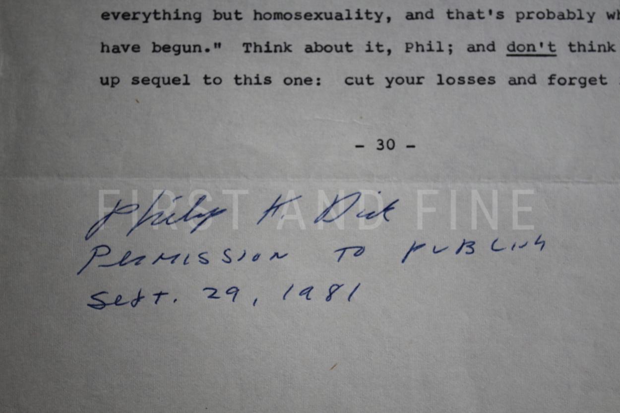 Dick, Phlip K. (1968) 'Do Androids Dream of Electric Sheep', US first edition with an original signed letter and Dick's original signed book review - Image 5