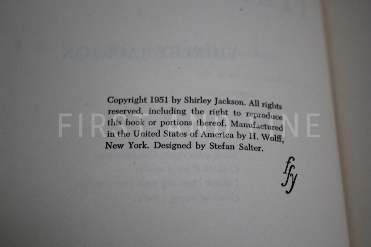 Jackson, Shirley (1951) 'Hangsaman', US signed and inscribed first edition - association copy - Image 4