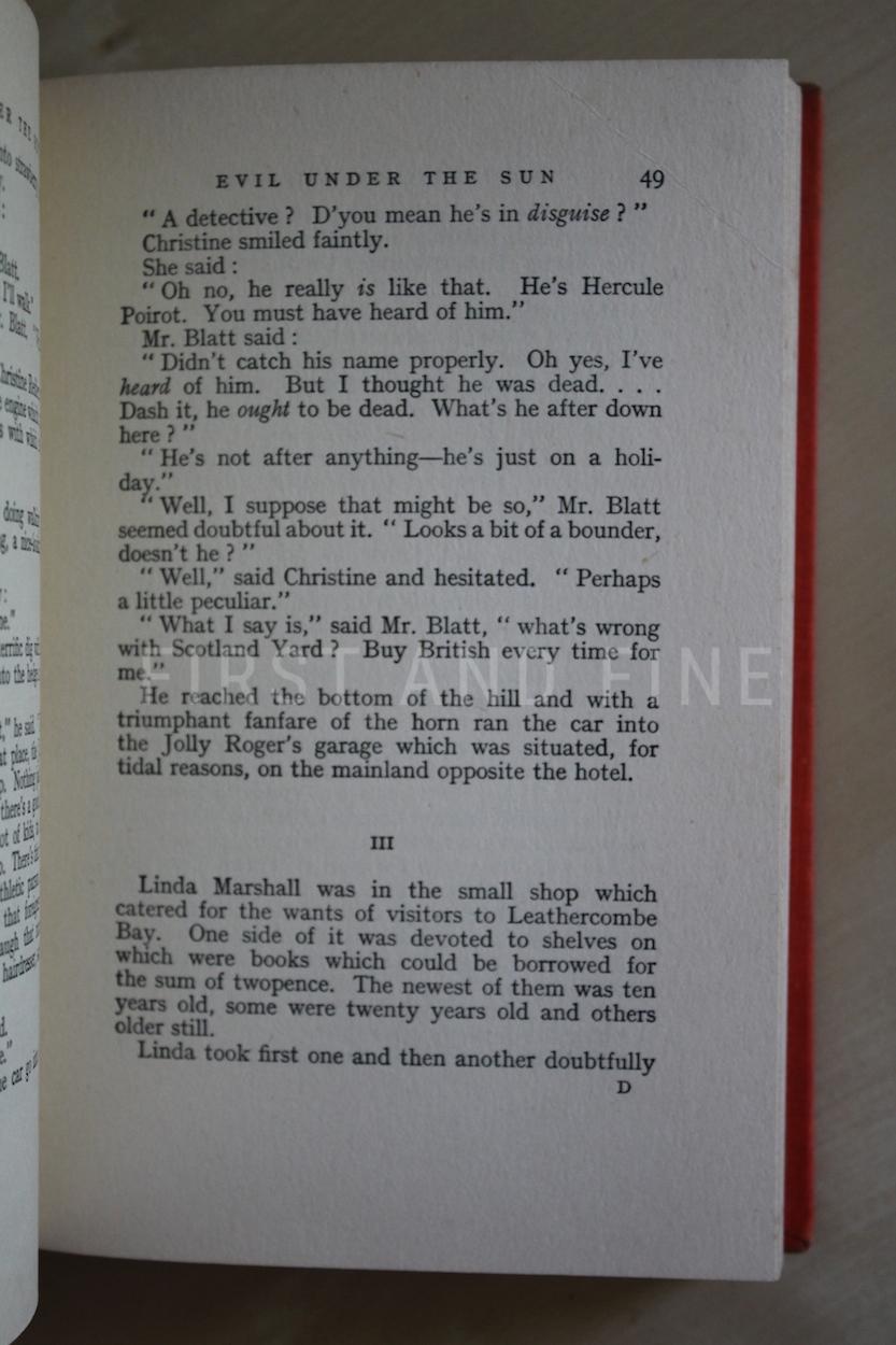 Christie, Agatha (1941) 'Evil Under the Sun', UK first edition with the original dust jacket and a lengthy original Christie letter - Image 20