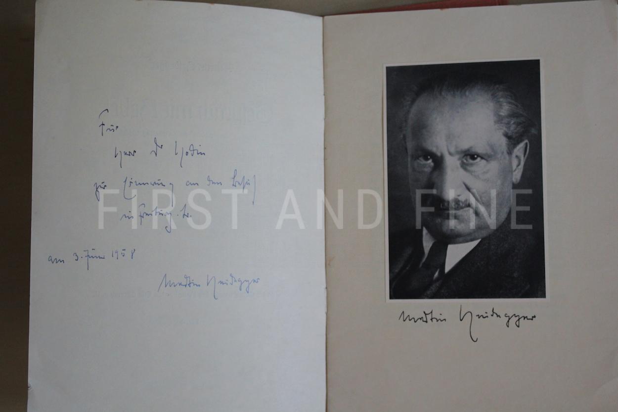 Heidegger, Martin (1953-1957) 'Der Feldweg'; 'Identität und Differenz'; Gespräch mit Hebel', German first editions, signed and inscribed - Image 2