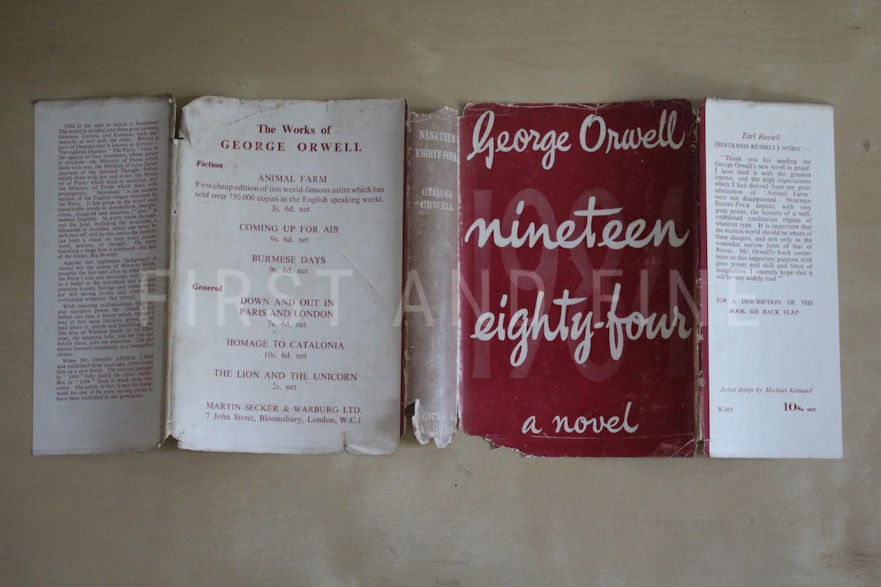 Orwell, George (1949) 'Nineteen Eighty-Four', UK first edition with the original unrestored red variant dust jacket - Image 9