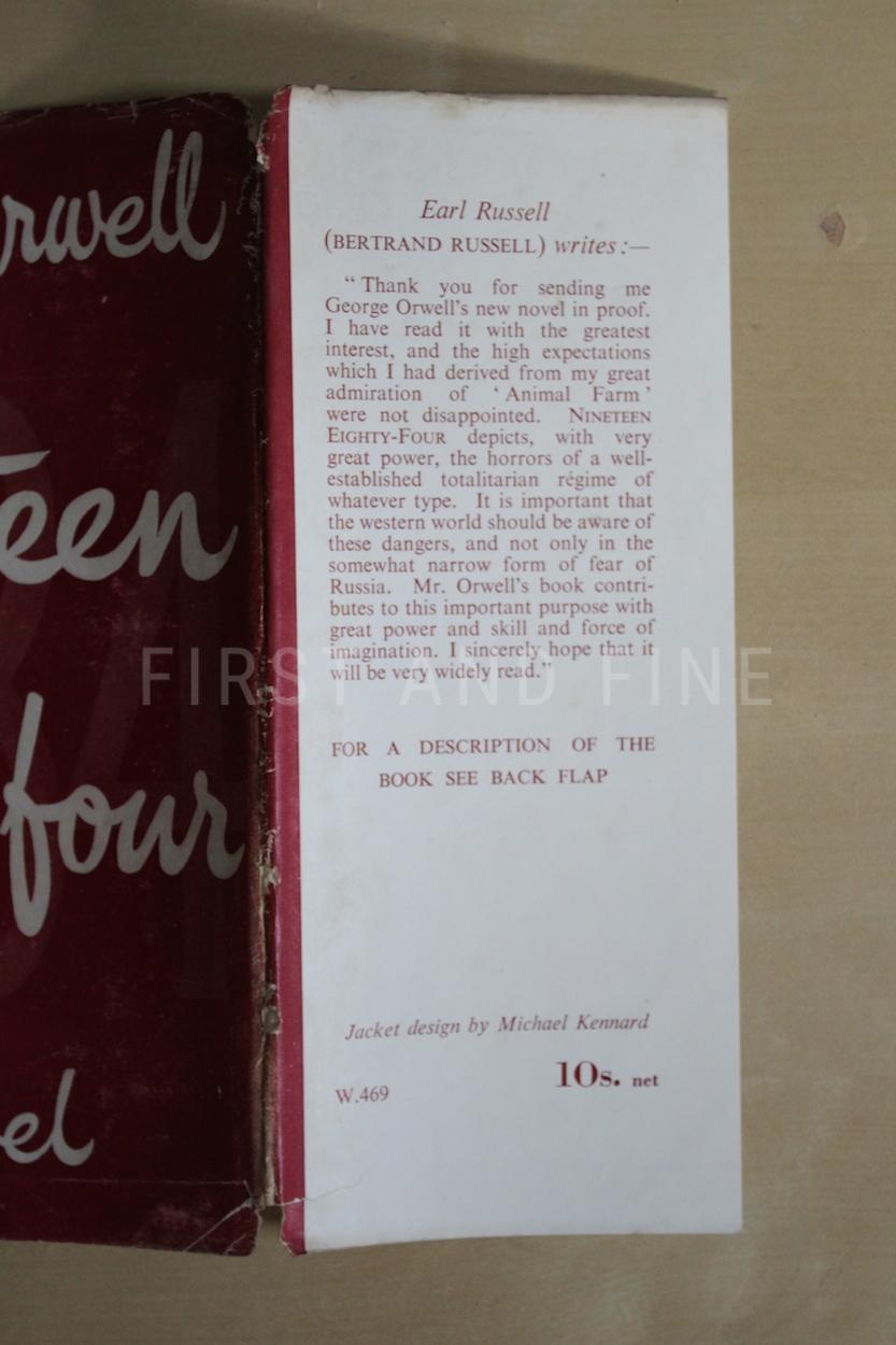 Orwell, George (1949) 'Nineteen Eighty-Four', UK first edition with the original unrestored red variant dust jacket - Image 14