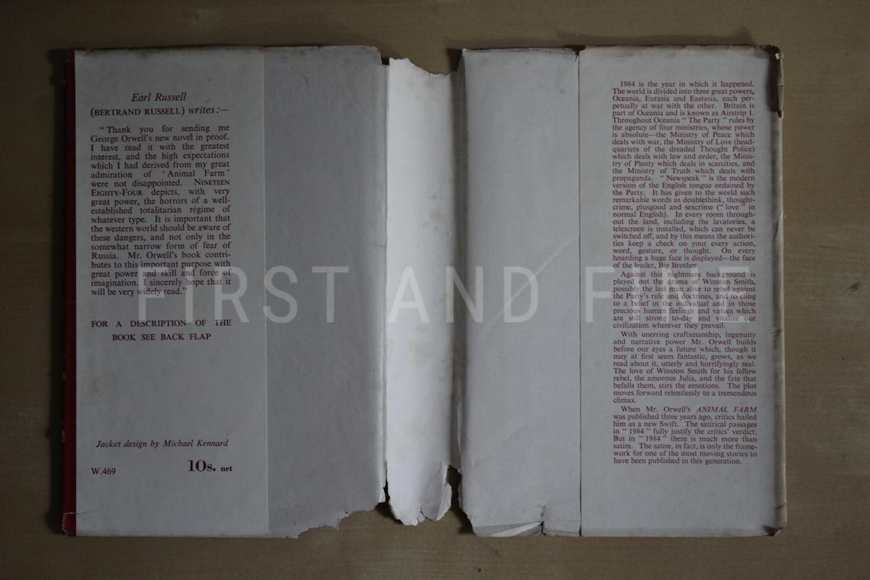 Orwell, George (1949) 'Nineteen Eighty-Four', UK first edition with the original unrestored red variant dust jacket - Image 10