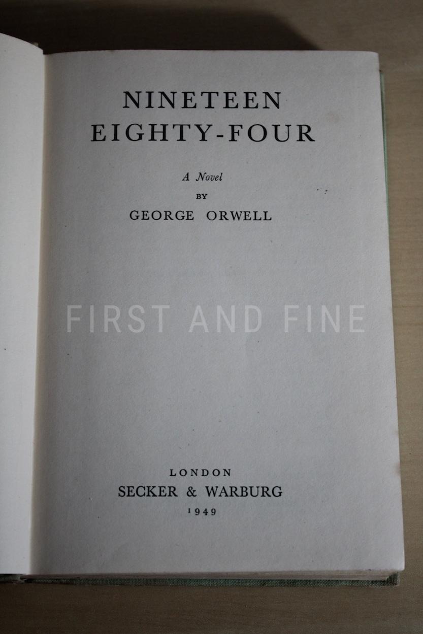 Orwell, George (1949) 'Nineteen Eighty-Four', UK first edition with the original unrestored red variant dust jacket - Image 7