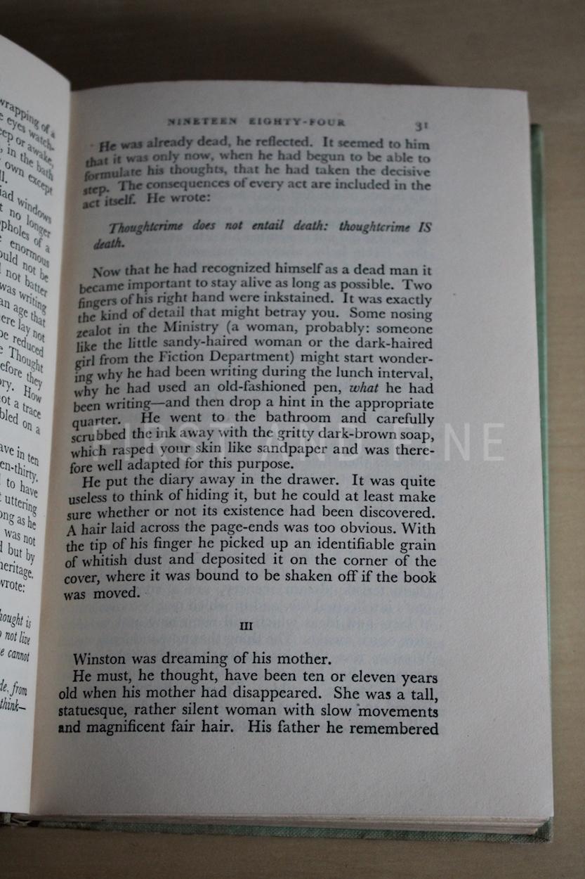 Orwell, George (1949) 'Nineteen Eighty-Four', UK first edition with the original unrestored red variant dust jacket - Image 8