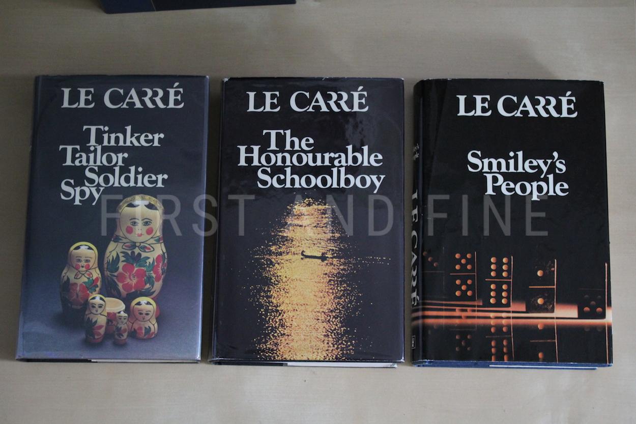 le Carré, John (1974-79) 'The Karla Trilogy': 'Tinker, Tailor, Soldier, Spy'; 'The Honourable Schoolboy'; 'Smiley's People', all UK signed and inscribed first editions - Image 2