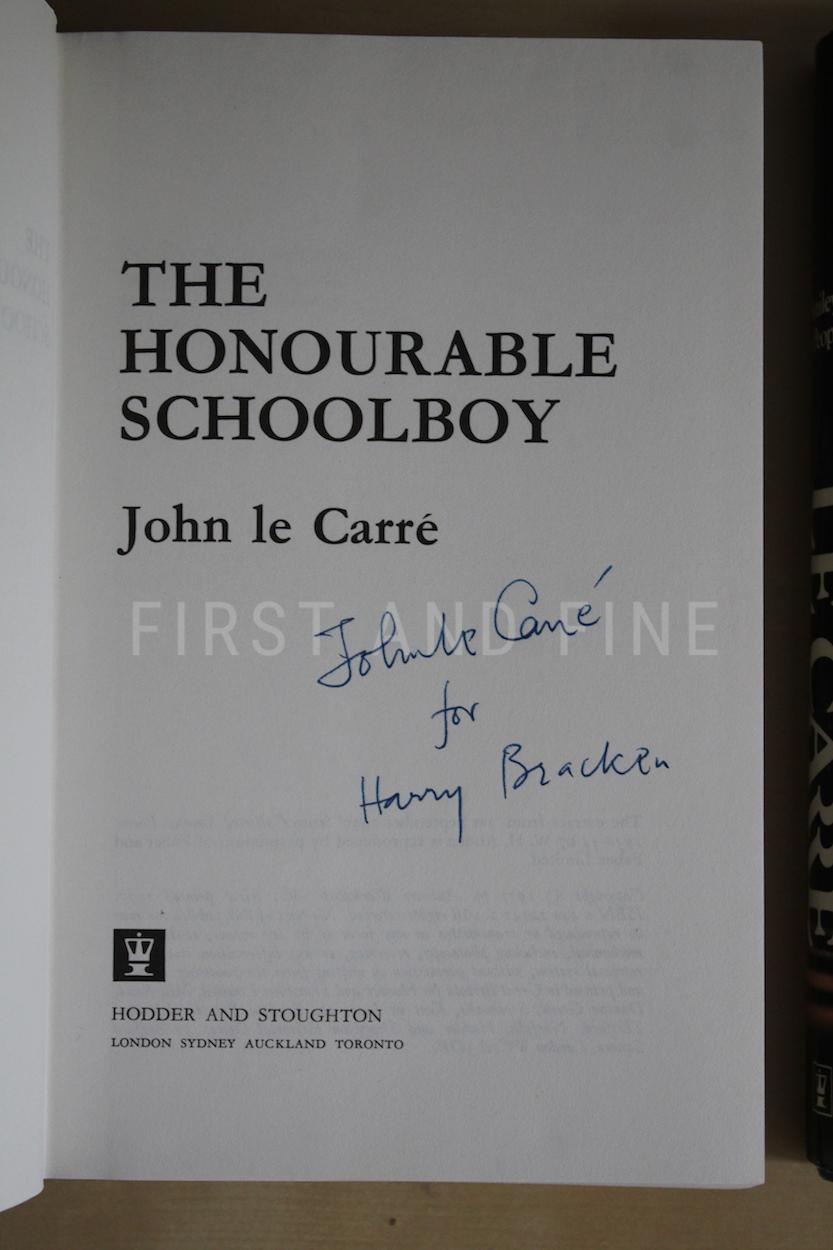 le Carré, John (1974-79) 'The Karla Trilogy': 'Tinker, Tailor, Soldier, Spy'; 'The Honourable Schoolboy'; 'Smiley's People', all UK signed and inscribed first editions - Image 4
