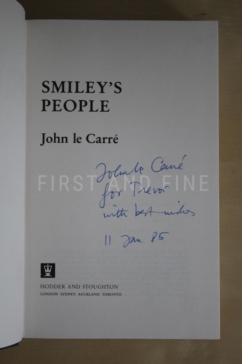 le Carré, John (1974-79) 'The Karla Trilogy': 'Tinker, Tailor, Soldier, Spy'; 'The Honourable Schoolboy'; 'Smiley's People', all UK signed and inscribed first editions - Image 5