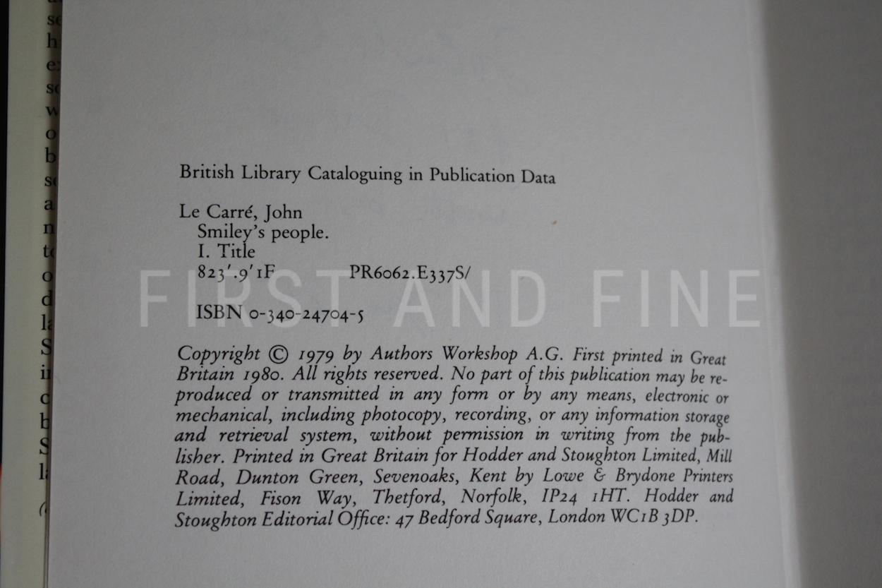 le Carré, John (1974-79) 'The Karla Trilogy': 'Tinker, Tailor, Soldier, Spy'; 'The Honourable Schoolboy'; 'Smiley's People', all UK signed and inscribed first editions - Image 7