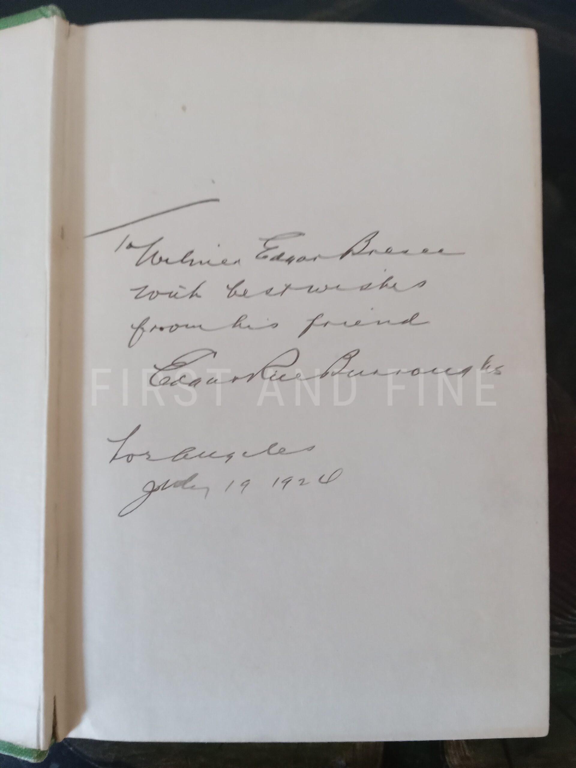 Burroughs, Edgar Rice (1924) 'The Land That Time Forgot', US signed and inscribed first edition - Image 2