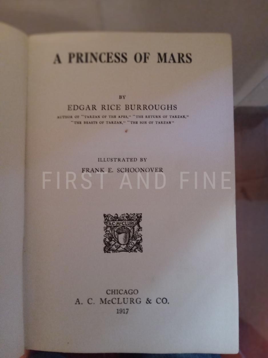 Burroughs, Edgar Rice (1917) 'A Princess of Mars', scarce US Advance Reading copy - Image 3
