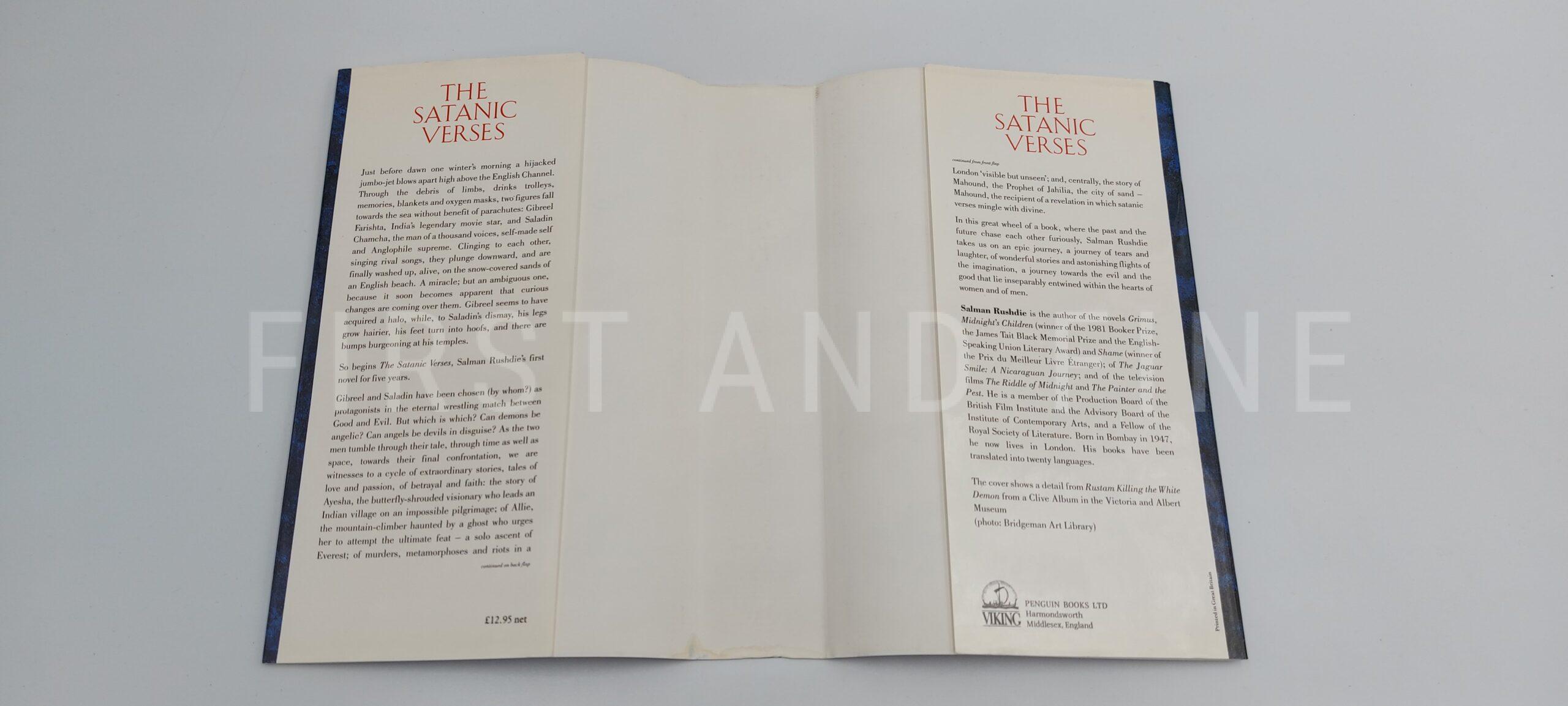 Rushdie, Salaman (1988) 'The Satanic Verses', UK uniquely signed first edition with the UK uncorrected proof - Image 11