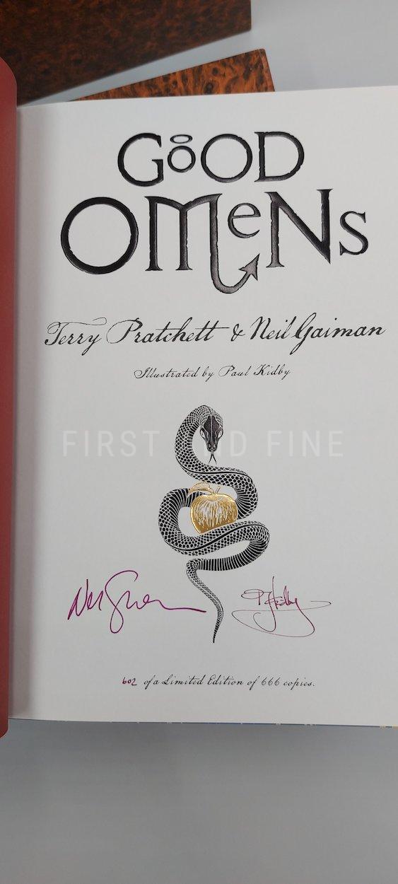 Gaiman, Neil and Pratchett, Terry (2019) 'Good Omens', Signed limited edition - Image 2