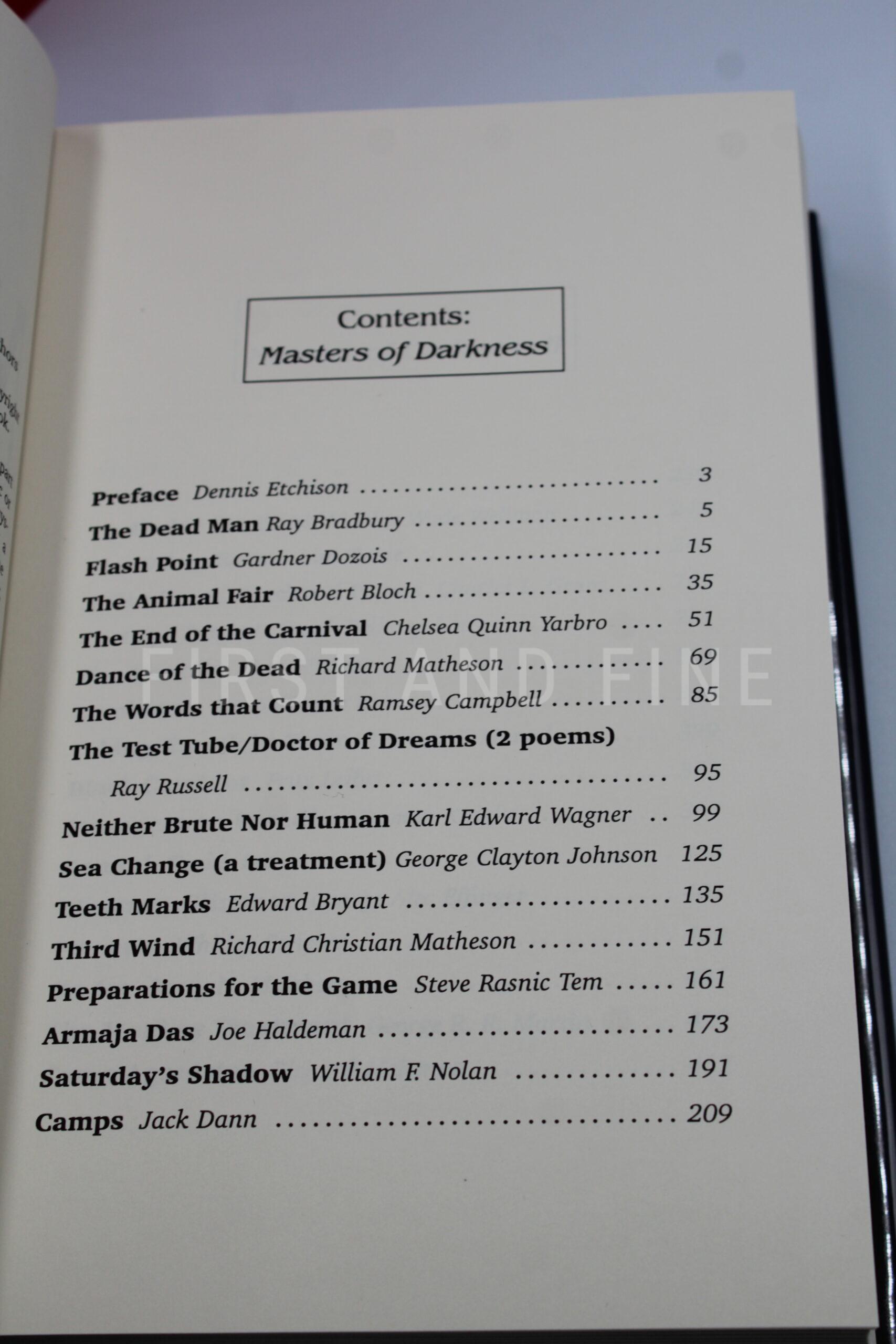Etchison, Dennis (ed) (1991) 'The Complete Masters of Darkness', US limited edition signed by Stephen King et al - Image 10