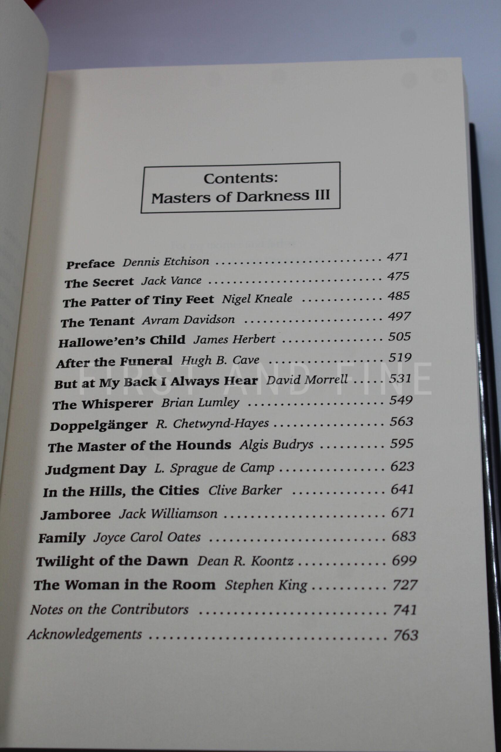 Etchison, Dennis (ed) (1991) 'The Complete Masters of Darkness', US limited edition signed by Stephen King et al - Image 12