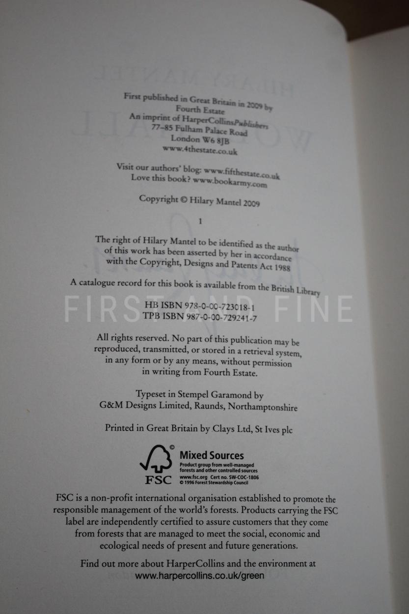 Mantel, Hilary (2009 and 2012) 'Wolf Hall' and 'Bring Up the Bodies', UK signed first editions - Image 3