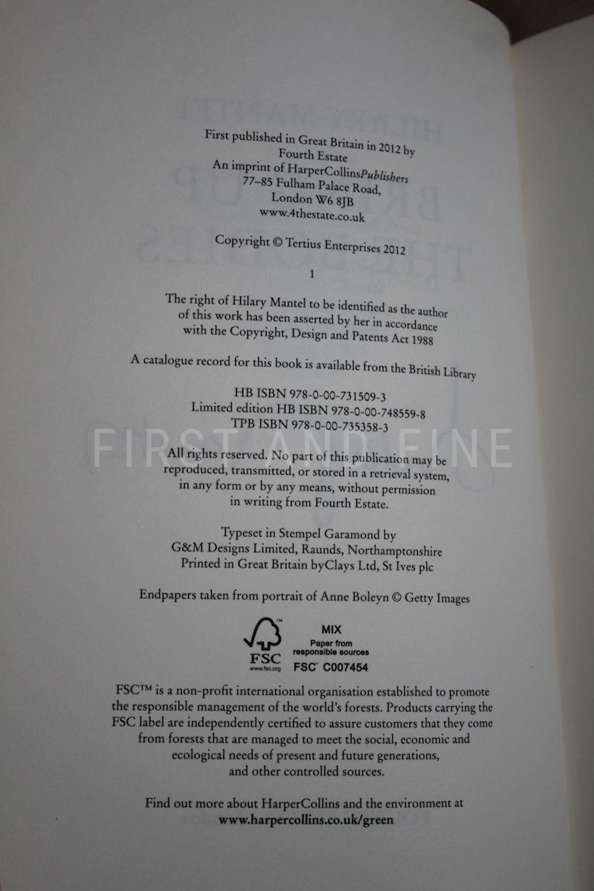 Mantel, Hilary (2009 and 2012) 'Wolf Hall' and 'Bring Up the Bodies', UK signed first editions - Image 5