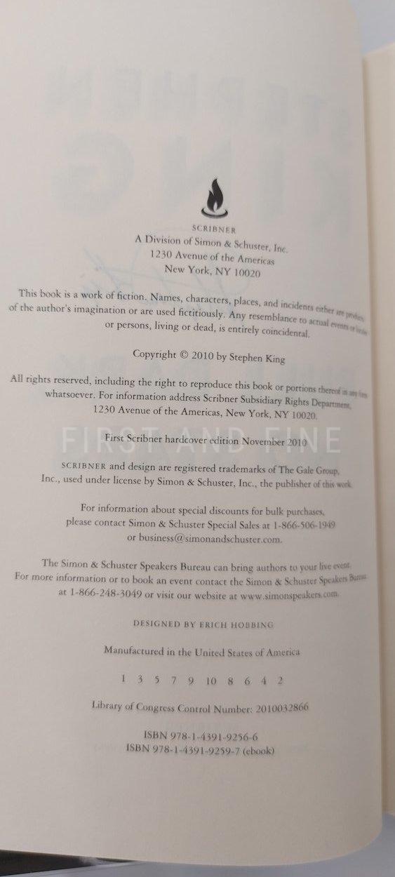 King, Stephen (2010) 'Full Dark, No Stars', US signed first edition - Image 3