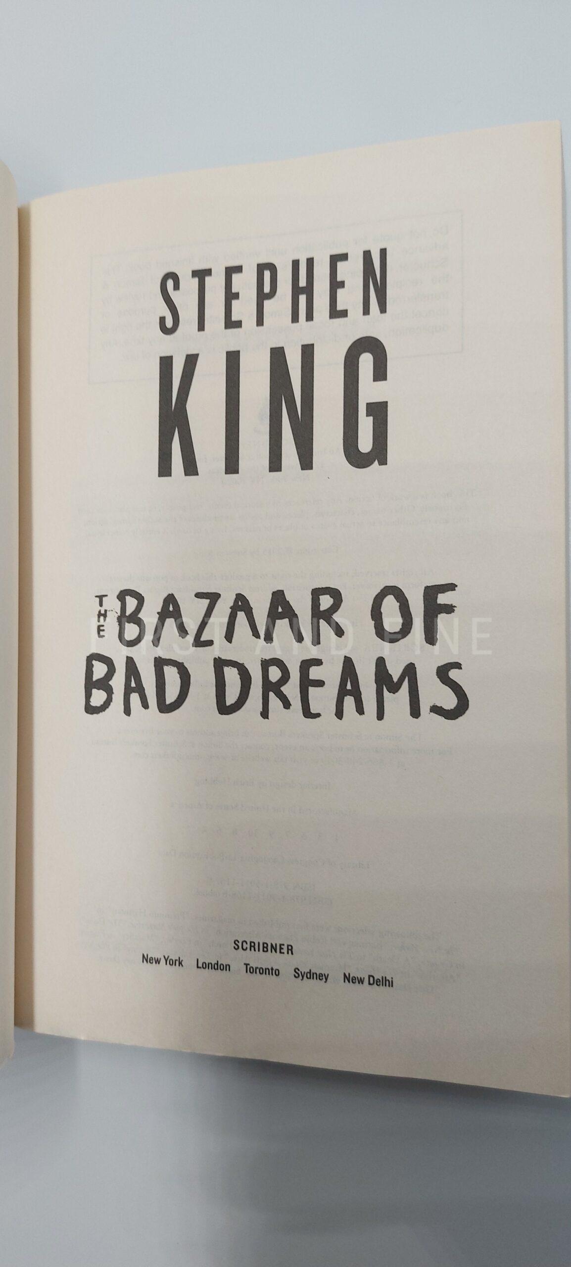 King, Stephen (2015) 'The Bazaar of Bad Dreams', US uncorrected proof, signed by King - Image 9