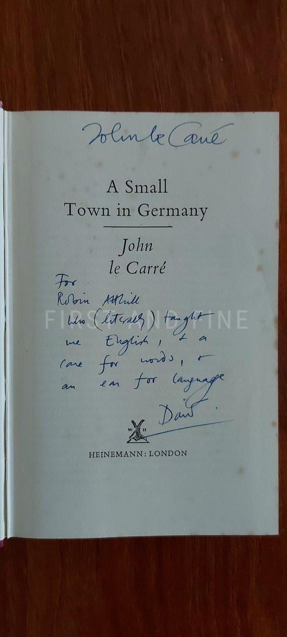 le Carré, John (1968) 'A Small Town in Germany', UK signed and inscribed association first edition - Image 2