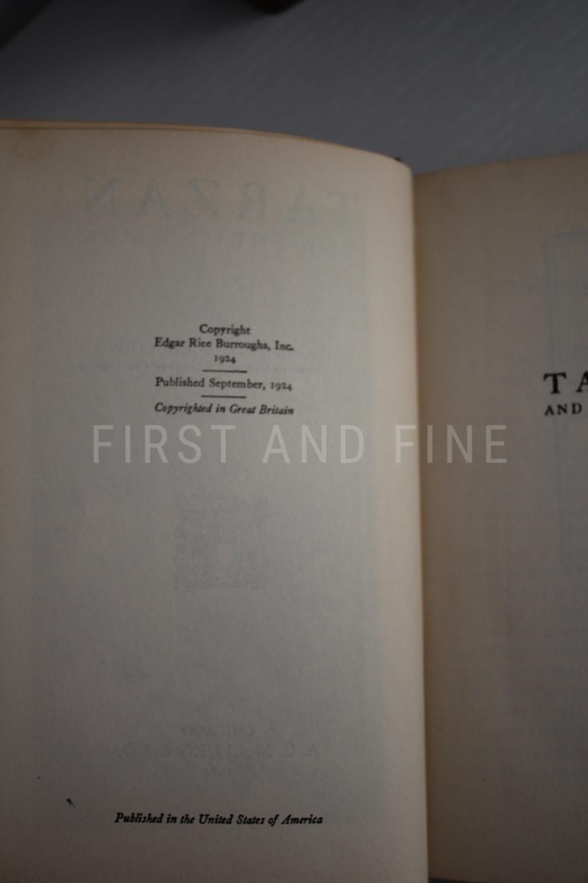 Burroughs, Edgar Rice (1924) 'Tarzan and the Ant Men', US signed and inscribed first edition, family association copy - Image 3