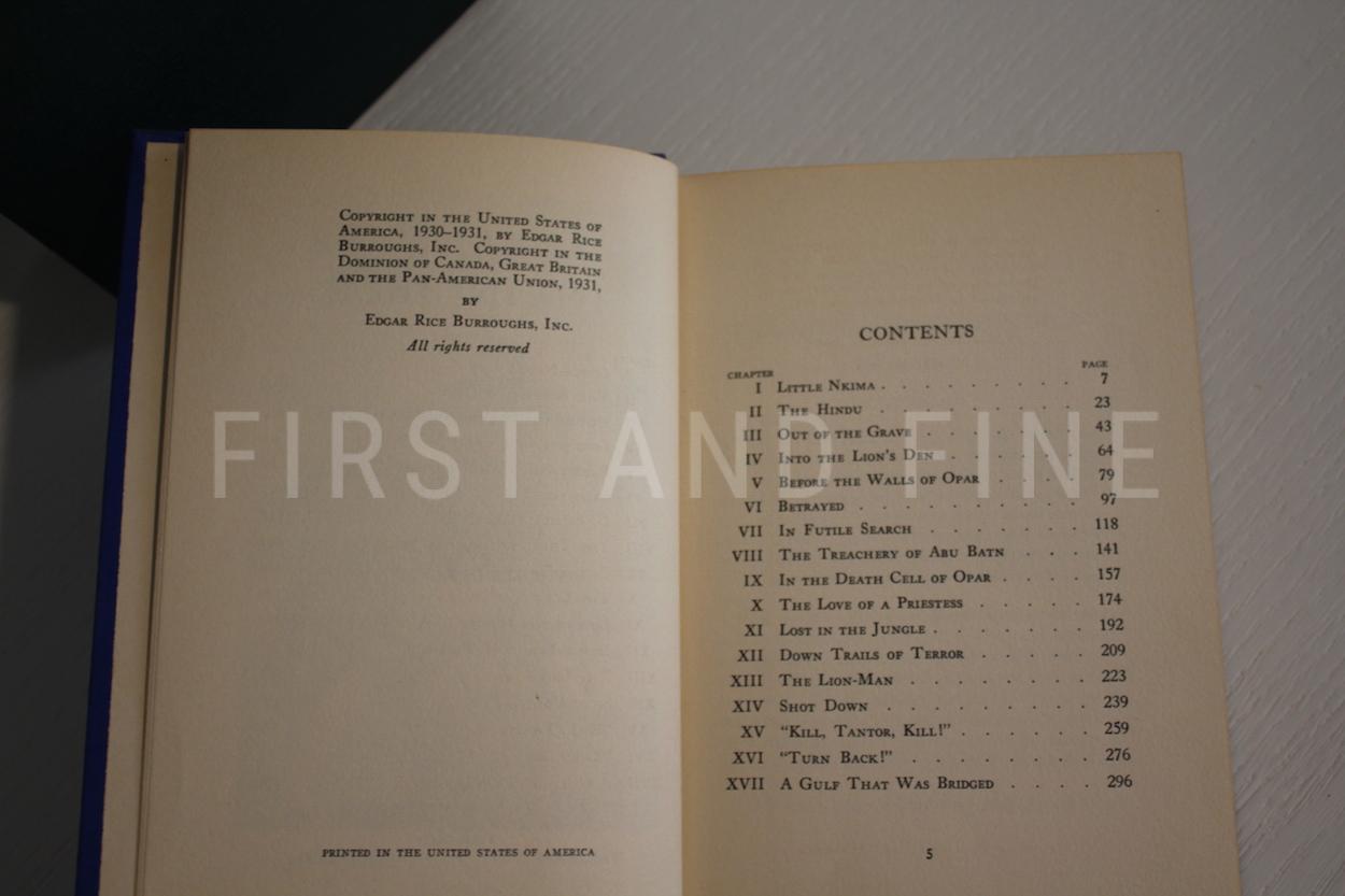 Burroughs, Edgar Rice (1931) 'Tarzan the Invincible', US first edition, rare publisher's dummy - Image 9