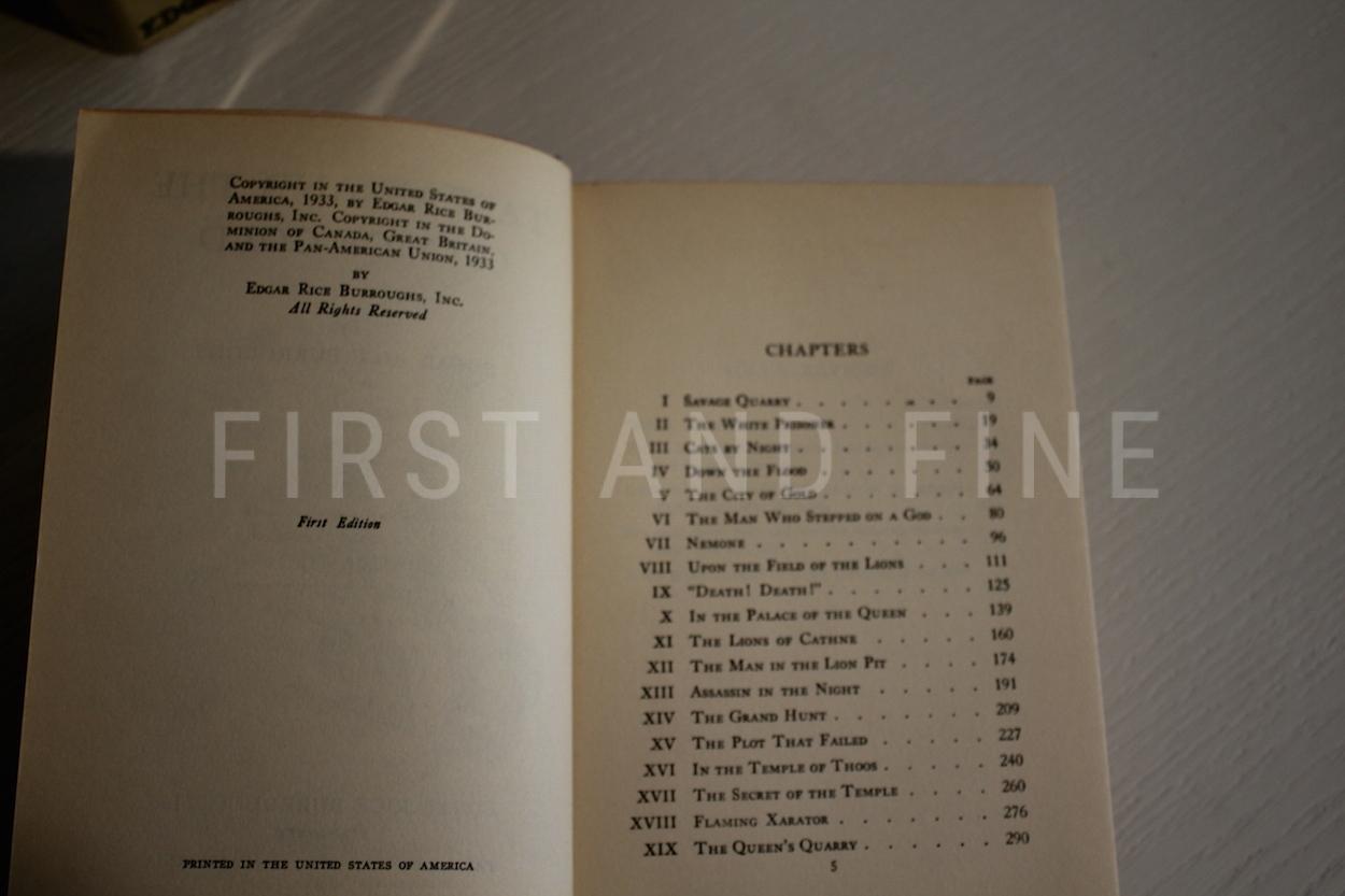 Burroughs, Edgar Rice (1933) 'Tarzan and the City of Gold', US signed and inscribed association first edition - Image 3