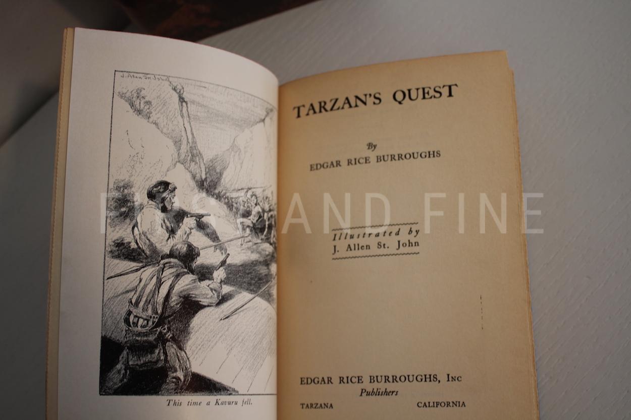 Burroughs, Edgar Rice (1936) 'Tarzan's Quest', US signed and inscribed first edition association copy - Image 8