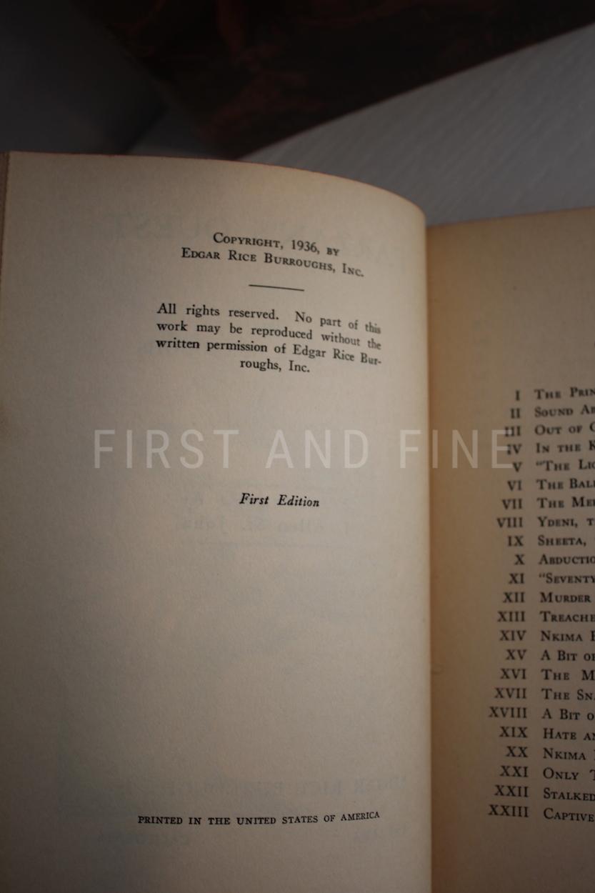 Burroughs, Edgar Rice (1936) 'Tarzan's Quest', US signed and inscribed first edition association copy - Image 3