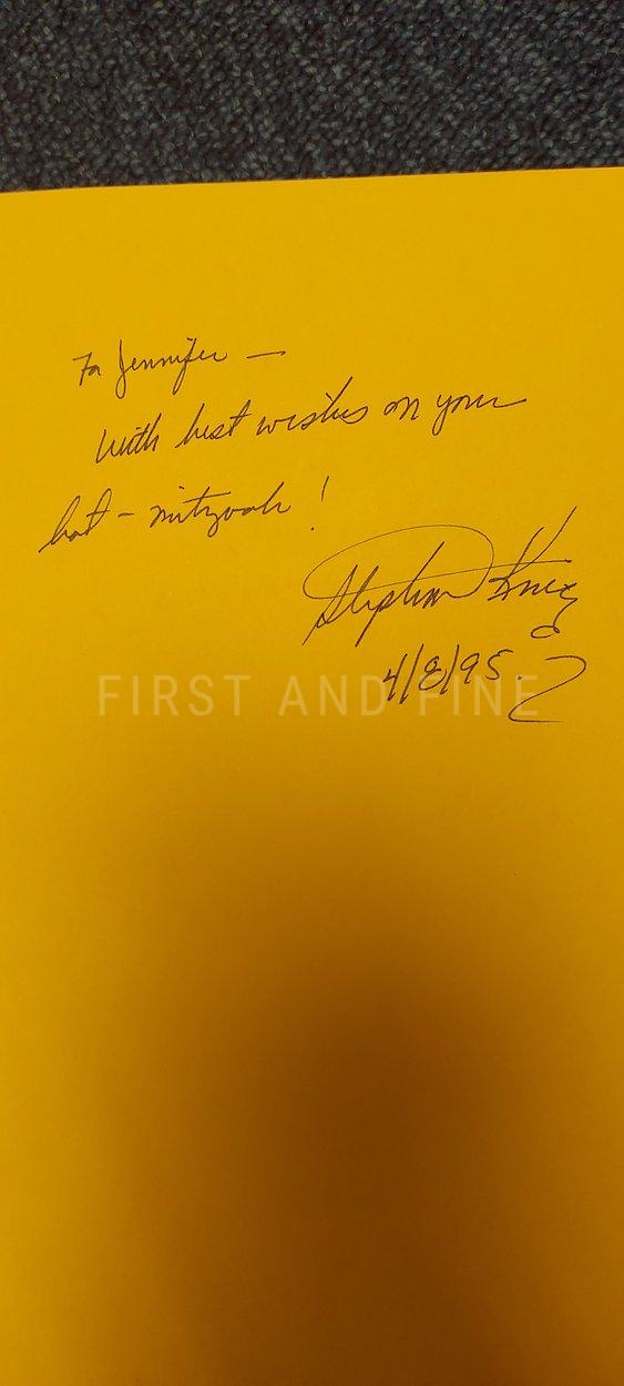 King, Stephen (1992) 'Dolores Claiborne', US signed and inscribed first edition - Image 2