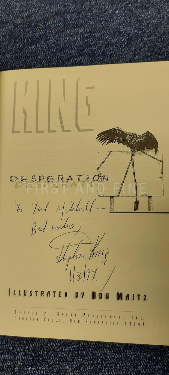 King, Stephen (1996) 'Desperation', US limited gift edition, signed and inscribed - Image 2