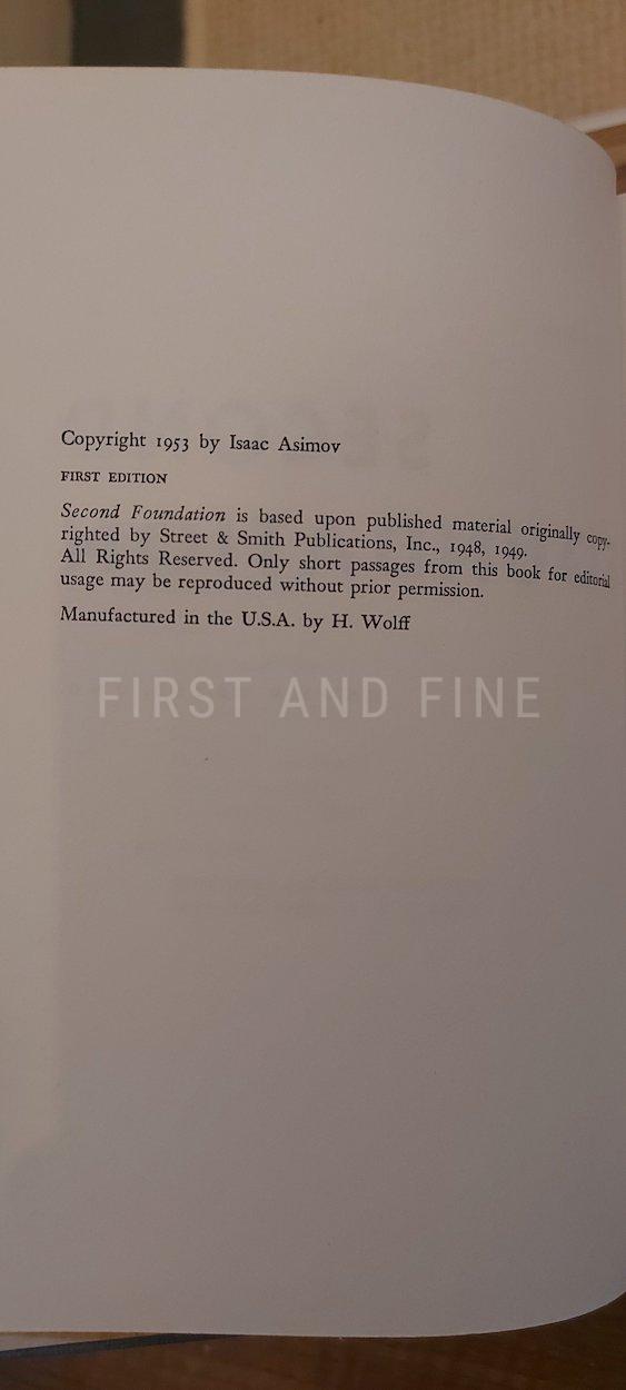 Asimov, Isaac (1951-53) 'Foundation' trilogy, US first edition first state set with an original association letter signed by Asimov - Image 6