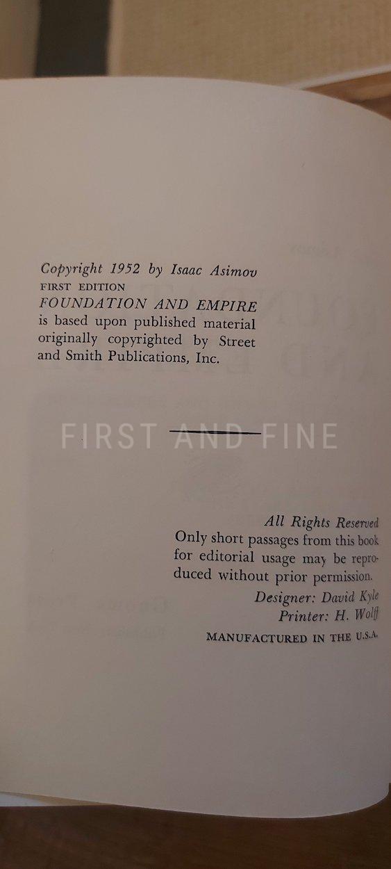Asimov, Isaac (1951-53) 'Foundation' trilogy, US first edition first state set with an original association letter signed by Asimov - Image 5