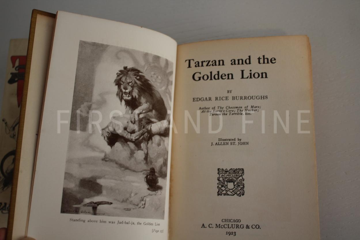 Burroughs, Edgar Rice (1923) 'Tarzan and the Golden Lion', US signed and inscribed first edition, family association copy - Image 5