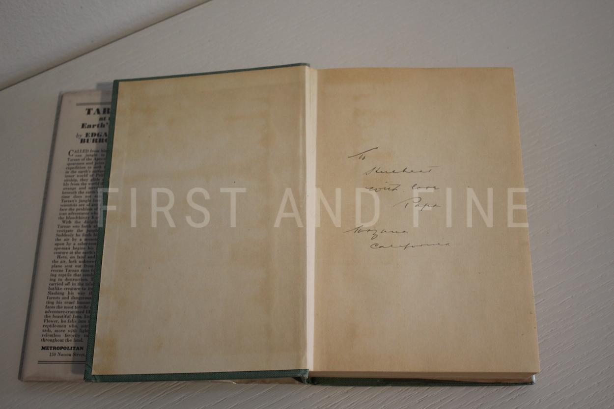 Burroughs, Edgar Rice (1930) 'Tarzan at the Earth's Core', US signed and inscribed first edition, family association copy - Image 2