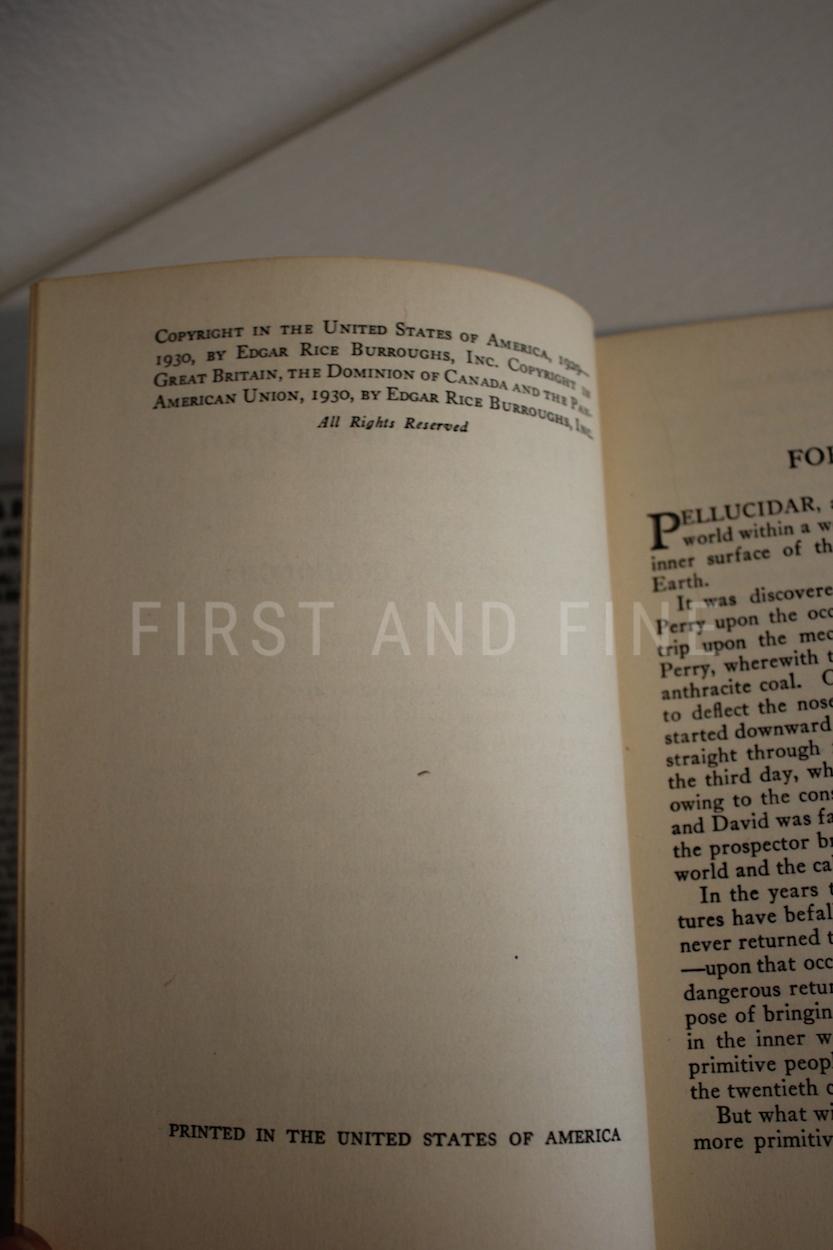 Burroughs, Edgar Rice (1930) 'Tarzan at the Earth's Core', US signed and inscribed first edition, family association copy - Image 4